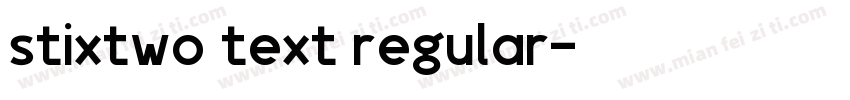 stixtwo text regular字体转换